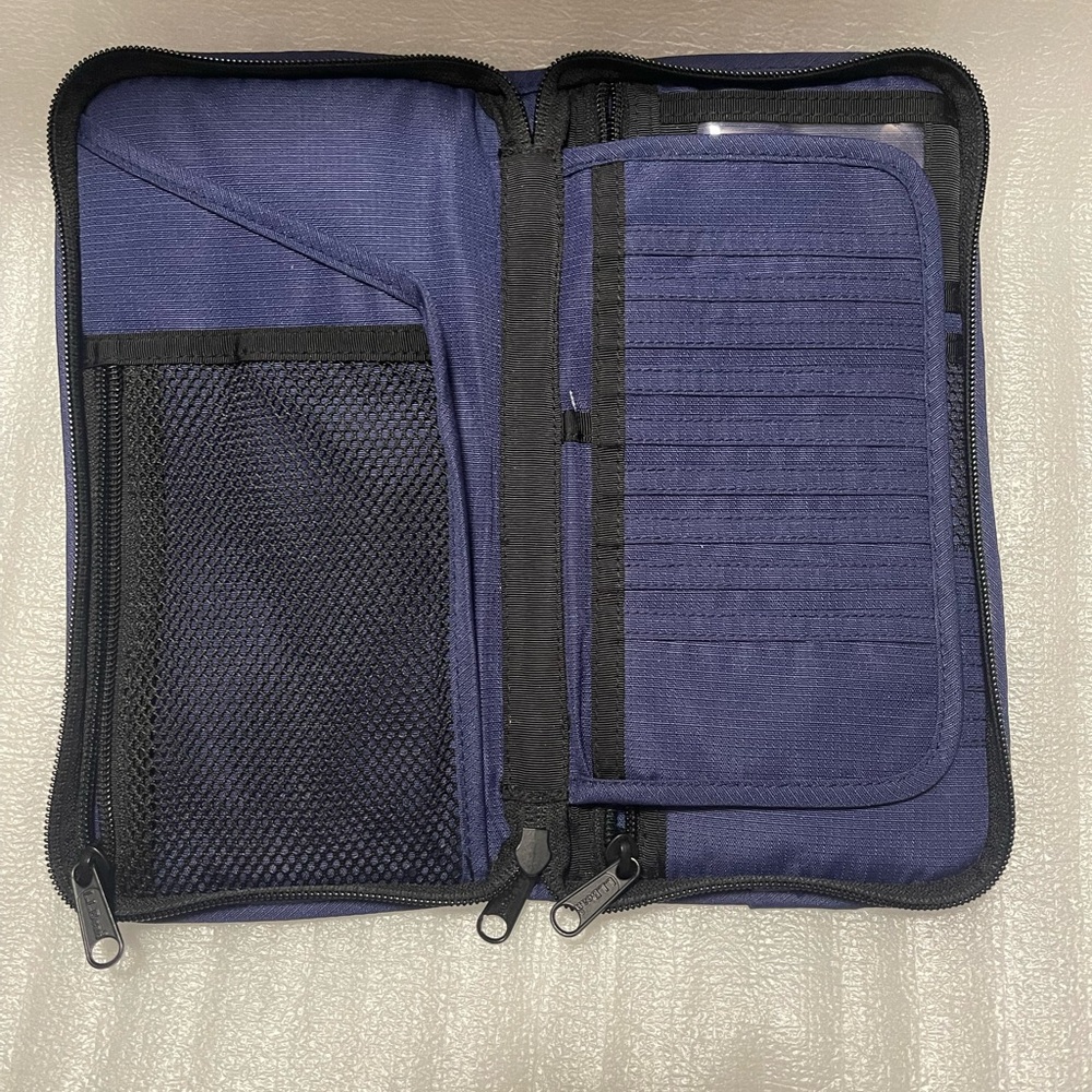 LL Bean Navy Blue Long Wallet / Travel Organizer – Multi-Use Holder (LLB#0VQ40) - Picture 3 of 17